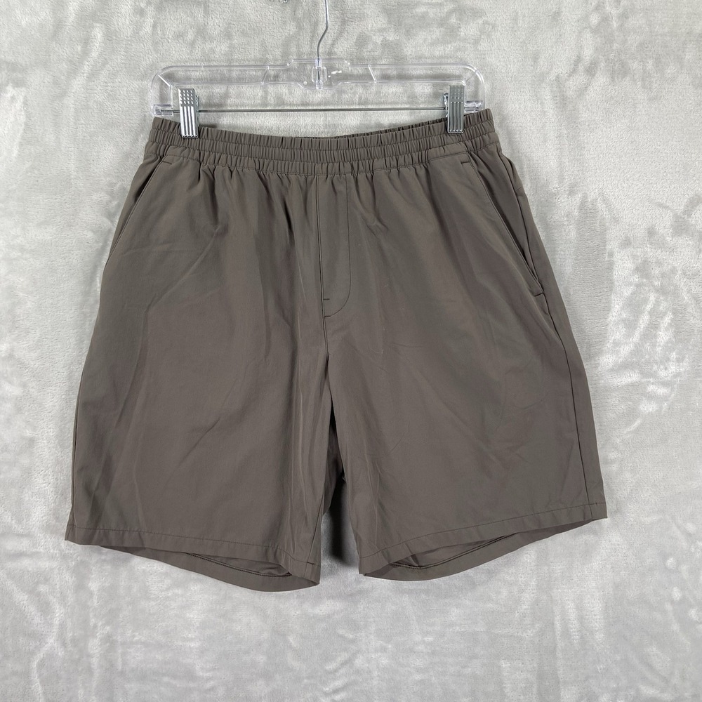 Hill City Shorts Mens Medium 8" Inseam Athletic Active Performance Casual Brown